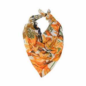 روسری دست دوز نخی برند Ramila طرح گل شیپوری،خرید آنلاین،فروشگاه اینترنتی آف تپ